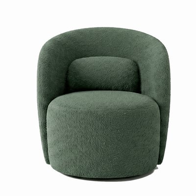 Fauteuil en tissu bouclette - Rondo HOMIFAB