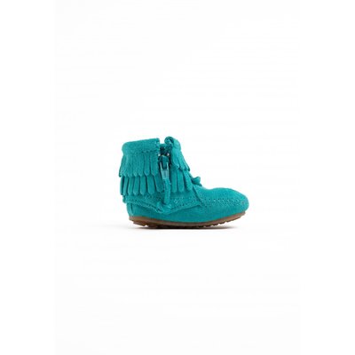 Bottines en daim DOUBLE FRINGE MINNETONKA