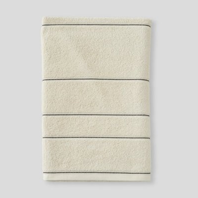 Maxi drap de bain rayé, 100x150cm, coton GOTS, OEKOTEX MONOPRIX MAISON