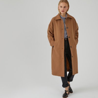 Abrigo de botones oversize LA REDOUTE COLLECTIONS