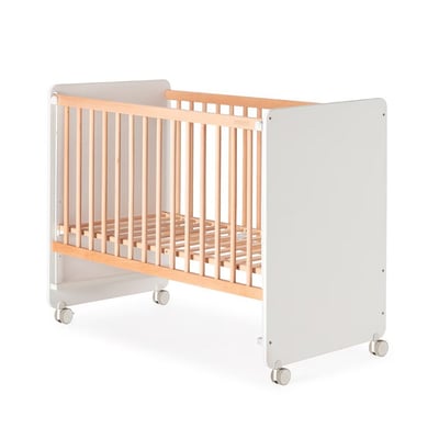 Lit Lupita 120x60 Blanc/Bois simple MICUNA