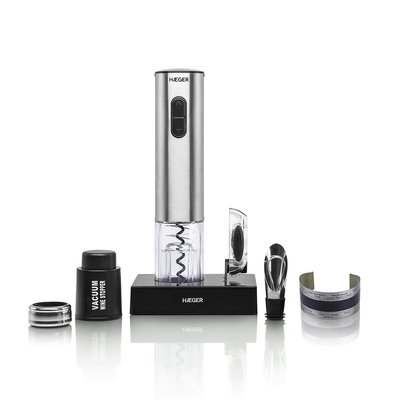 Saca-rolhas elétrico HAEGER LUCCA PACK, recarregável, da HAEGER HAEGER