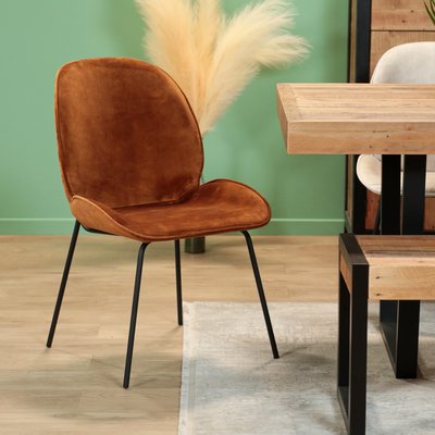 Chaise en velours doré (lot de 2) FLORENCE PIER IMPORT