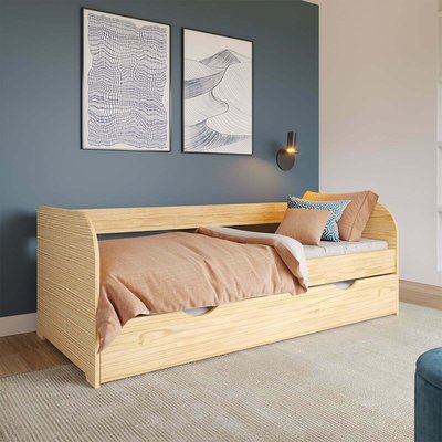 Lit banquette gigogne Bois massif  EZRA AKITEN RETAIL