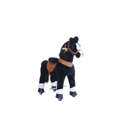 Ponycycle Cheval noir avec sabot blanc, frein et son à monter Age 3-5 ans PONYCYCLE