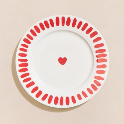 L'assiette cœur en porcelaine, PETIT CŒUR EMOI EMOI