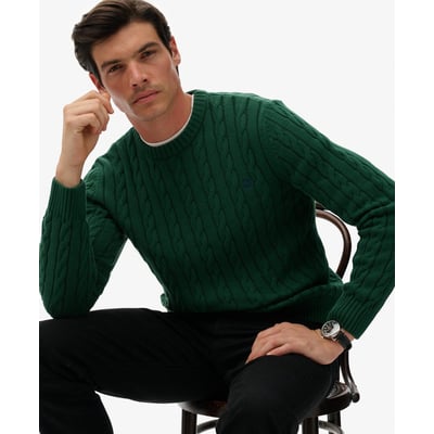 Pull Ras du Cou en Maille Torsadée SUPERDRY