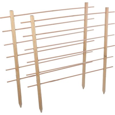 Support en bois de pin pour plantes Treilli (Lot de 2) JARDINDECO