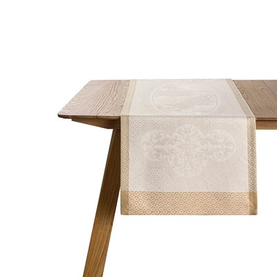 Chemin de table en Lin, ÉVASION CÉLESTE LE JACQUARD FRANCAIS