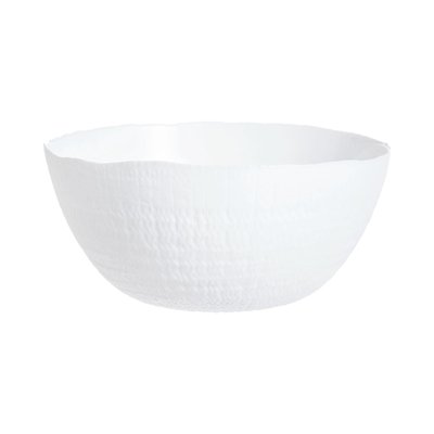 Saladier blanc 23cm Ammonite - Luminarc - Verre opale extra résistant LUMINARC