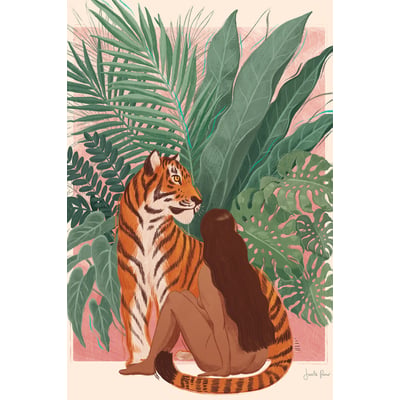 Tableau jungle woman HEXOA