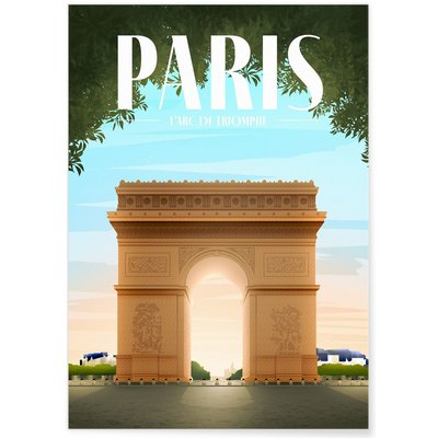 Poster ville de Paris : Arc de Triomphe L'AFFICHERIE