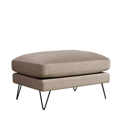 Pouf en velours pieds épingles noirs- VILLABON DRAWER