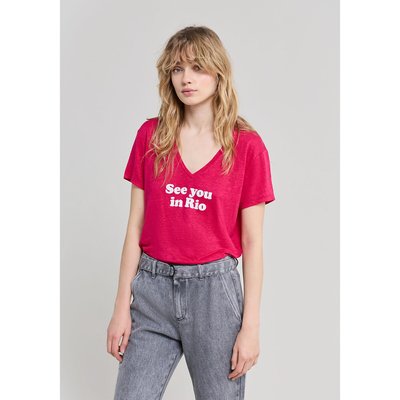 T-Shirt mit V-Ausschnitt IKKS