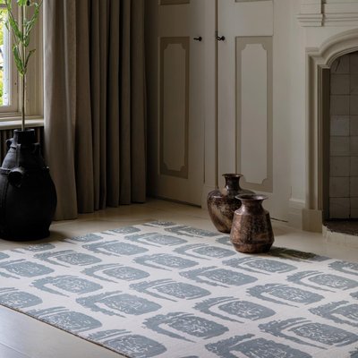 Tapis salon et chambre fait à la main en coton motif abstrait UN AMOUR DE TAPIS