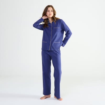 Pyjama col classique en coton MYSTÉRIEUSE LAURENCE TAVERNIER