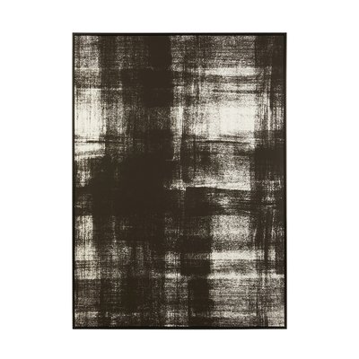 Large Black and White Abstract Wall Art with Classic Frame SO'HOME