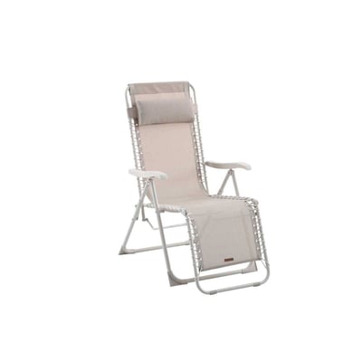 Fauteuil de jardin relax inclinable 5 positions et pliant en acier SILOS HESPERIDE