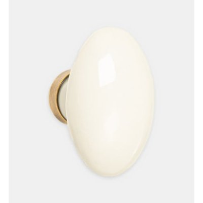Bouton Simple C6 Ovale - Blanc Cassé MERIGOUS