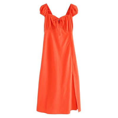 Robe mi-longue à manches bouffantes NEXT