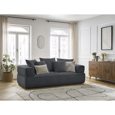 Canapé droit fixe 3 places en tissu lisse, WHESLEY BOBOCHIC