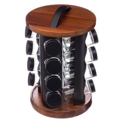 Support rotatif acacia 16 pots à épices 5FIVE SIMPLY SMART