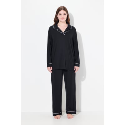 Pyjama manches longues, passepoils fantaisie ULLA POPKEN