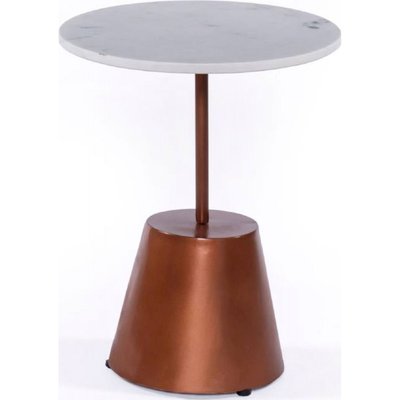 Table d'appoint marbre et métal RECOLLECTION