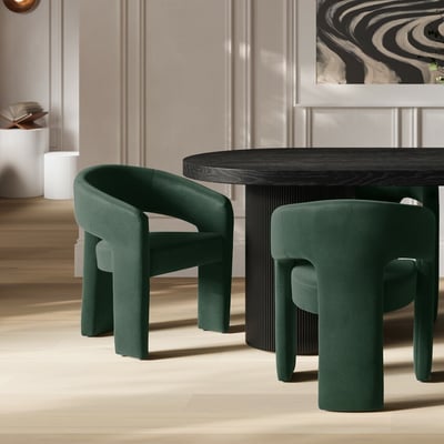 Isolde Velvet Sculptural Dining Chair SO'HOME