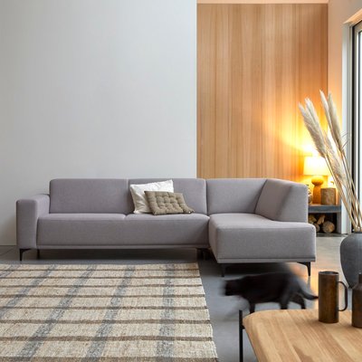 Canapé d'angle droit en tissu gris taupe 295 x 185 cm, 5 places LARS TIKAMOON