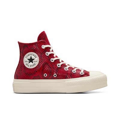 Converse rouge haute plateforme La Redoute