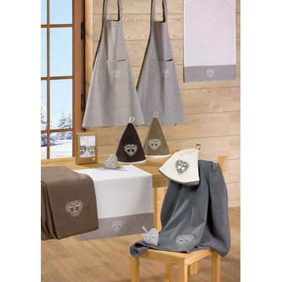 Essuie-mains coton, Montagne Coeur C DESIGN HOME TEXTILE
