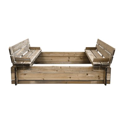 Bac à sable en bois avec bancs CEMONJARDIN