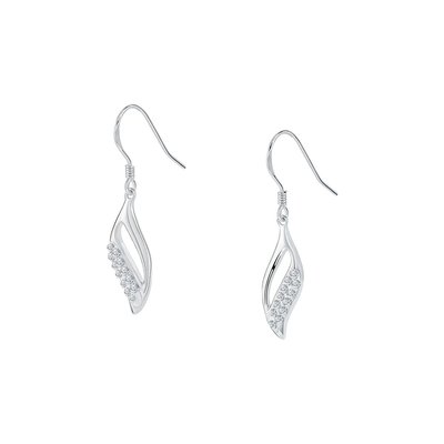 Boucles d'oreilles en argent 925 et cristal CLEOR