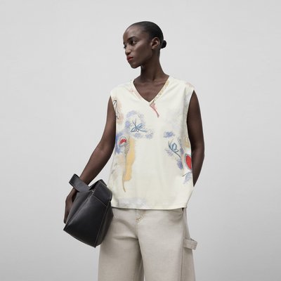 T-shirt en coton imprimé ADOLFO DOMINGUEZ