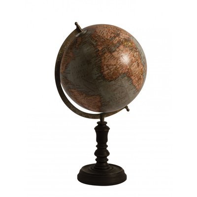 Grande Mappemonde sur Pied Central Bois WADIGA