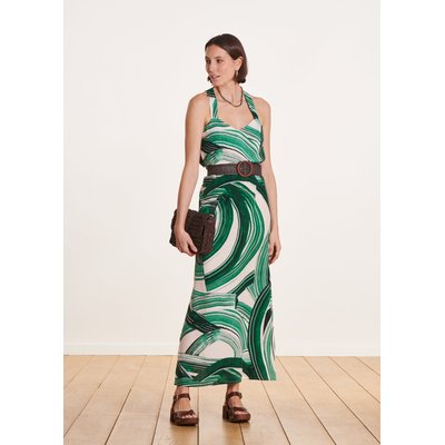 Robe longue imprimée à bretelles LA FEE MARABOUTEE