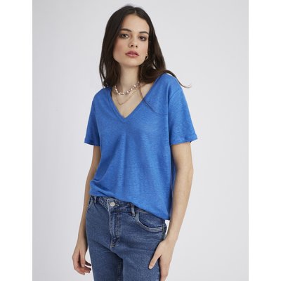 T-shirt en lin uni BZB