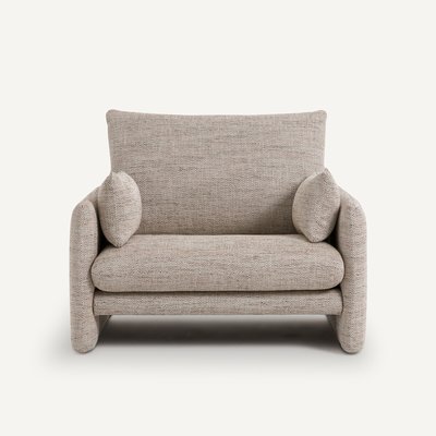 Fauteuil in gespikkelde keperstof, Luciano AM.PM