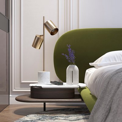 Лампа настольная из железа и мрамора SO'HOME