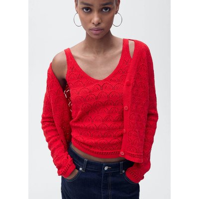 Top maille détails ajourés MANGO