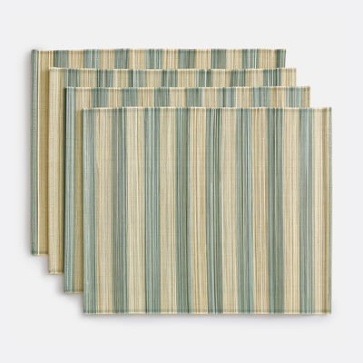 Lot de 4 sets de table, en bambou, rayés, PAOLI LA REDOUTE INTERIEURS