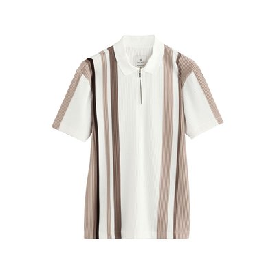 Polo semi-zippé à rayures verticales NEXT