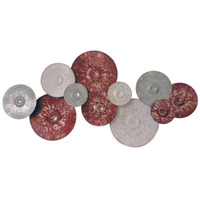 Décoration murale métal disques 3 couleurs effet vieilli PIER IMPORT
