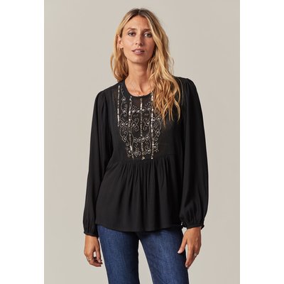 Blouse avec détail résille orné de perles et sequins pour femme PERLA DEELUXE