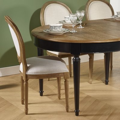 Table ovale en chêne 3 rallonges 8/10 couverts FLORENCE ROBIN DES BOIS