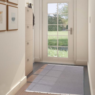 Tapis kilim fait main en laine motif uni BAYA IBAY UN AMOUR DE TAPIS