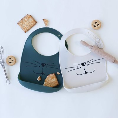 Bavoir silicone avec récupérateur TROIS KILOS SEPT