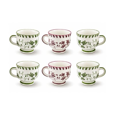Lot de 6 mugs à pieds, TRATTORIA ARTIME