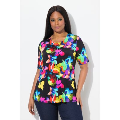 T-shirt au tombé fluide, motif floral ULLA POPKEN
